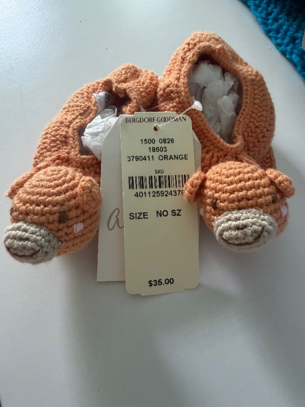 Bergdorf Goodman Newborn Baby Slippers
